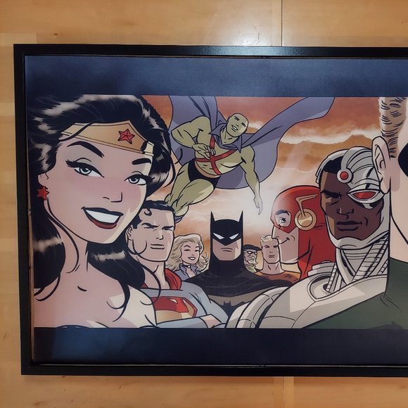 Darwyn Cooke Justice League Silk canvas Fabric Poster (24" x 36" approx) - Picture 1 of 2